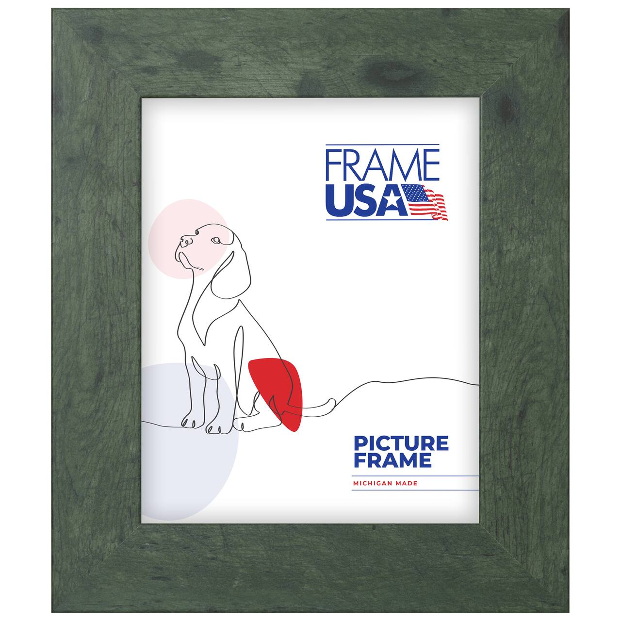 Frame USA Rustic Wide Green Single Image Picture Frame